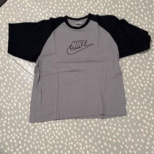 Nike Black and Gray Raglan Tee